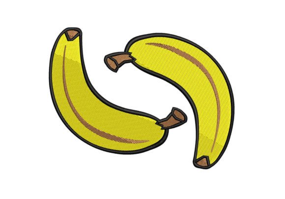 Banana Embroidery Digitizing for Vibrant