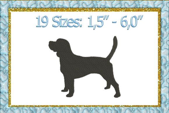 Beagle Embroidery Design: A Versatile Silhouette for Handmade Gifts