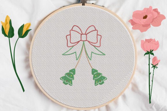Bow Christmas Tree Applique Embroidery Review