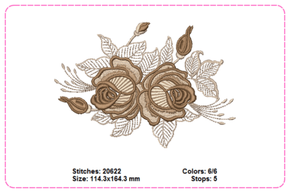 Brown Rose Embroidery Designs Review for Boutique Apparel