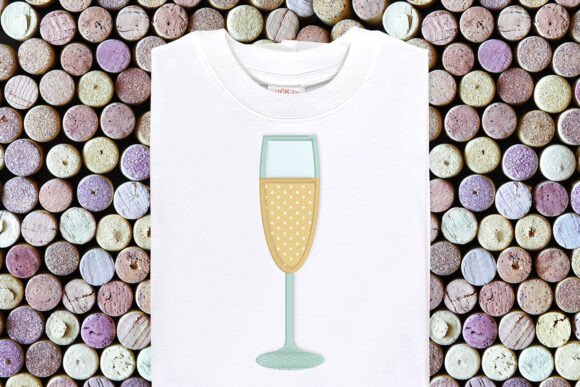 Champagne Flute Applique Embroidery Design Review