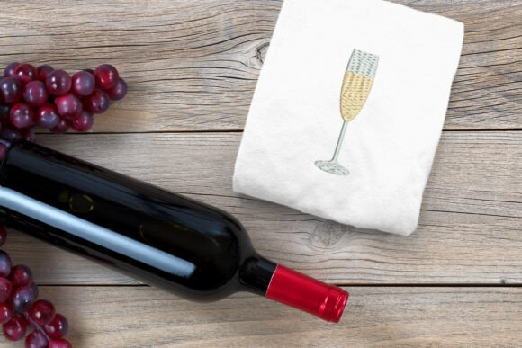Champagne Flute Mini Embroidery Review for Handmade Gifts