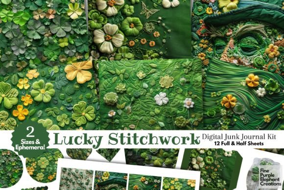 Embroidery St. Patricks Day Junk Journal