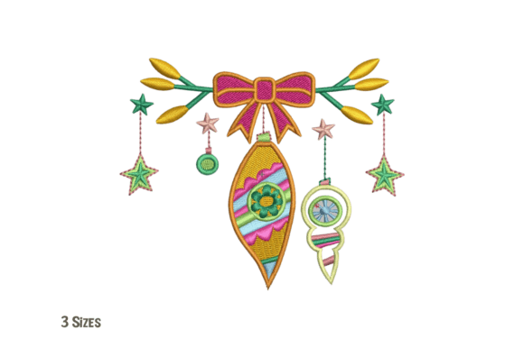 Festive Ornaments and Bow Embroidery Review for Boutique Sweatshirts