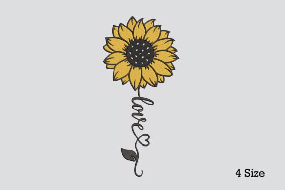 Love Sunflower Embroidery Design: A Whimsical Touch for Real Projects