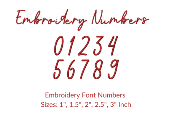 Nostalgia Number Embroidery Design: A Timeless Font for Real Projects