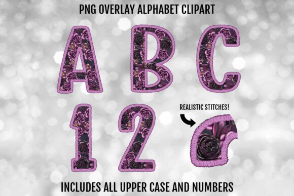 Purple Halloween Floral Embroidery Alpha Review for Boutique Sweatshirts
