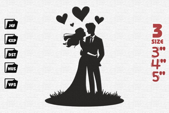 Romantic Couple Embroidery for Craft Fair Success