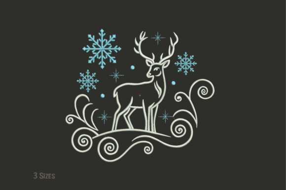 Starry Night Deer Embroidery Pattern Review for Business Use