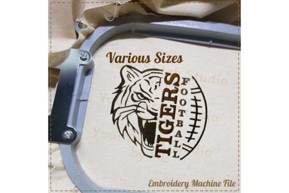 Tiger Football Embroidery Design Review for Personalized Gift Products